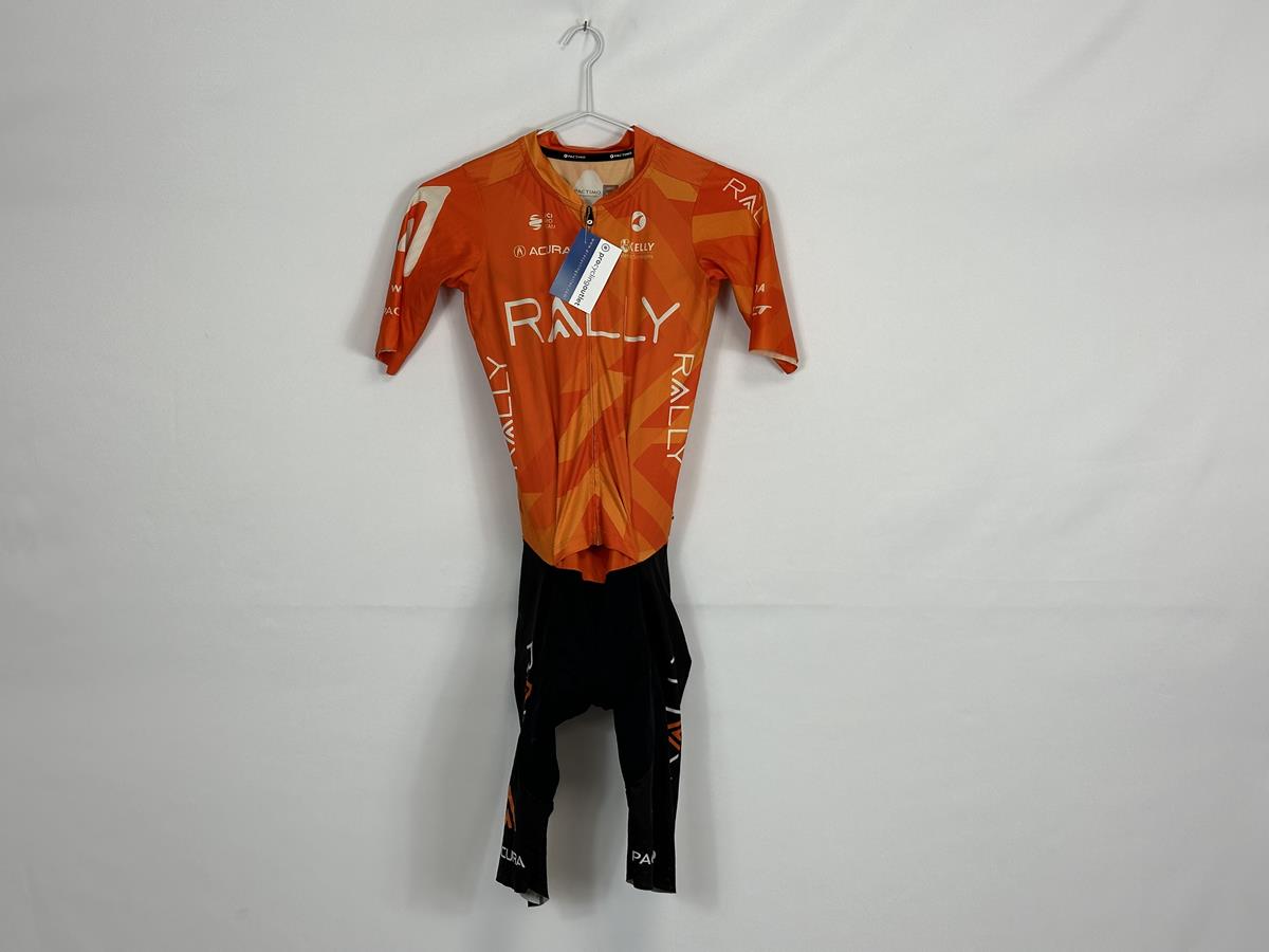 Pactimo Rally Cycling Short Sleeve Orange Male Aero Skinsuit
