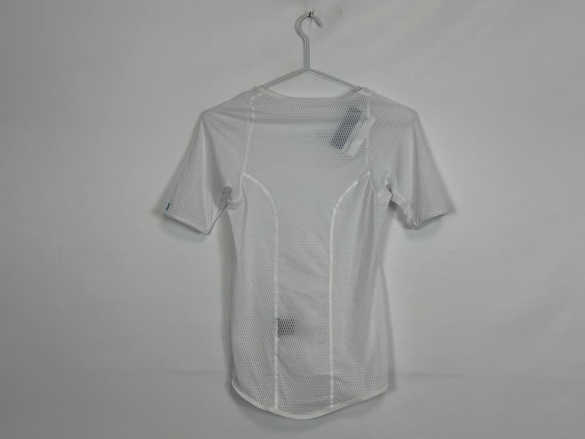 Keep Challenging Short Sleeve White Male Mesh Base Layer