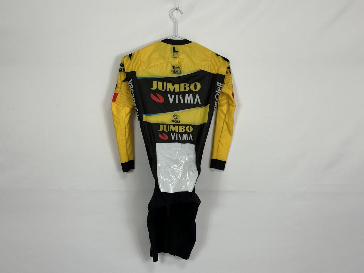 AGU Jumbo Visma Long Sleeve Black/Yellow female TT Skinsuit