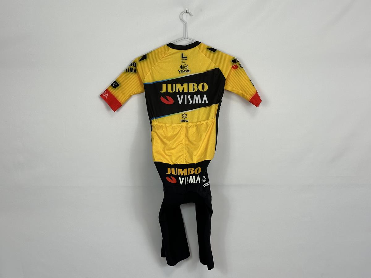 AGU Jumbo Visma Short Sleeve Black/Yellow female Premium Race Suit