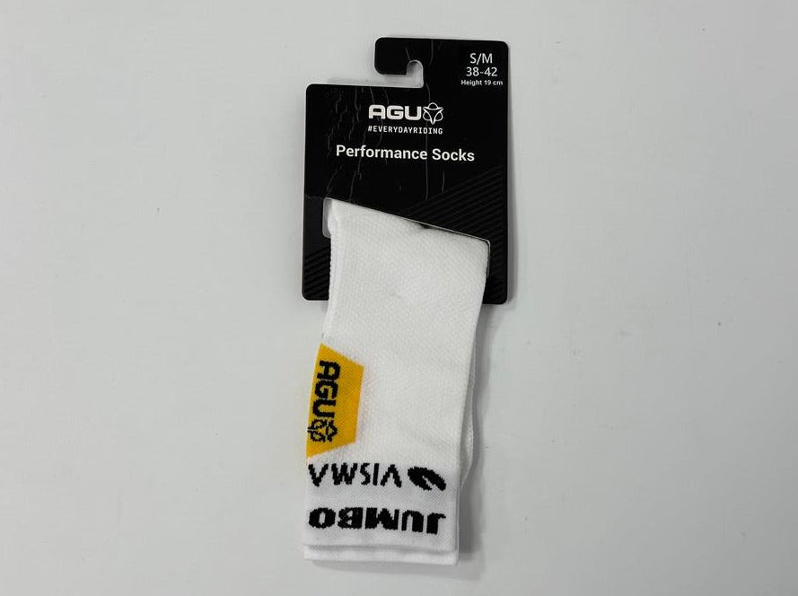 AGU Jumbo Visma White unisex Performance Socks