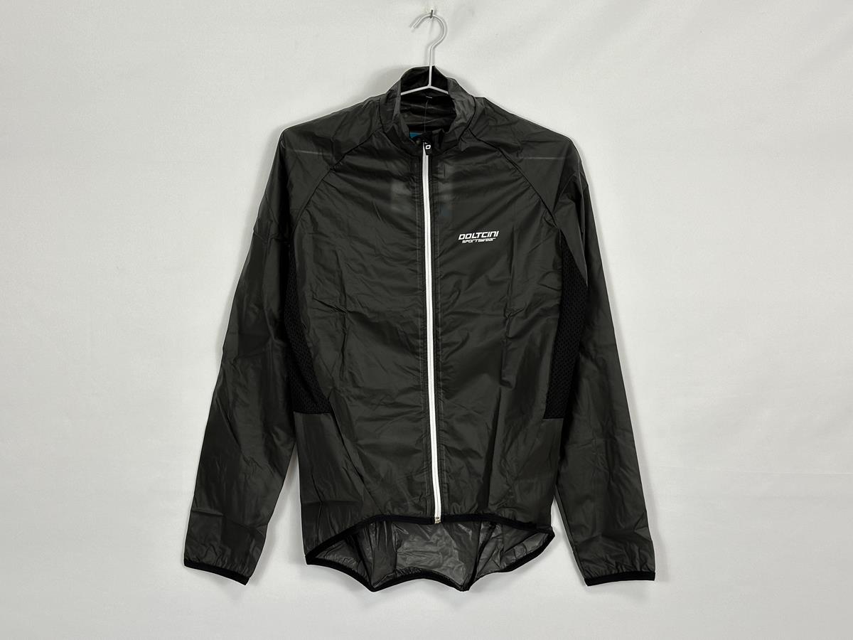 Team Black Spoke - Black Geel Ultralight Rain Jacket by Doltcini