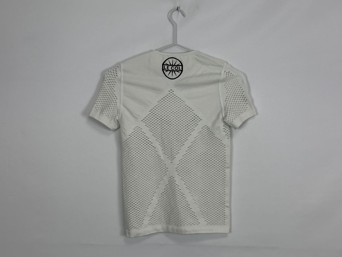 Le Col Short Sleeve White Male Knitted Base Layer