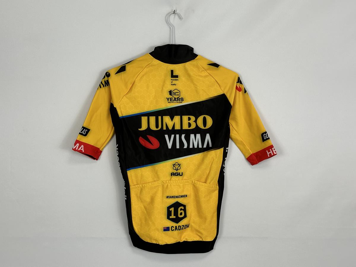 AGU Jumbo Visma Short Sleeve Black/Yellow female Premium Thermal Jersey