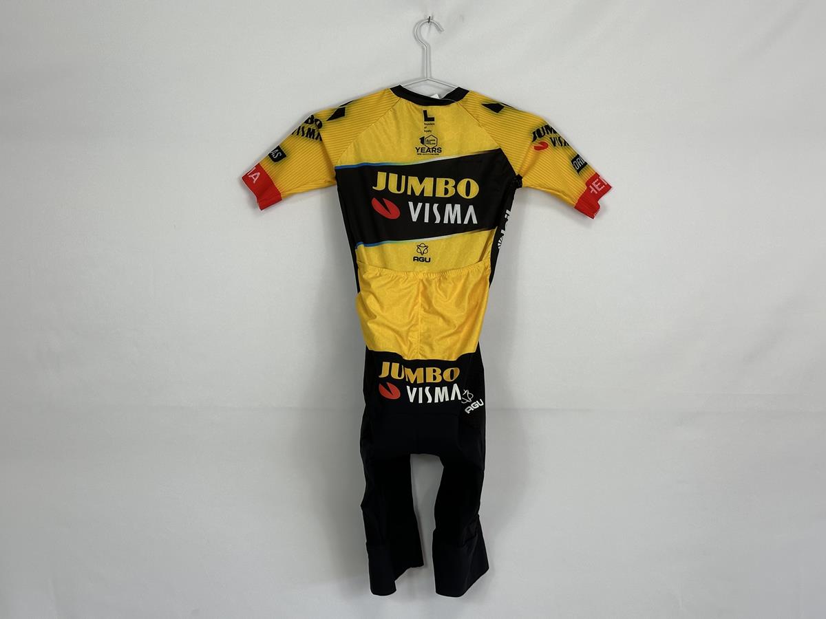 AGU Jumbo Visma Short Sleeve Black/Yellow female Premium Road Suit
