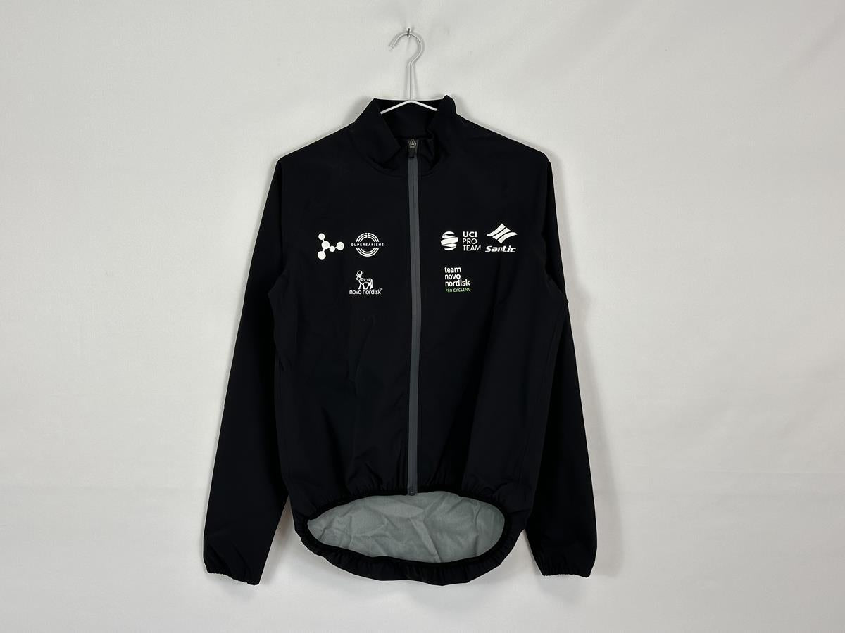 Santic Team Novo Nordisk Long Sleeve Black Male Light Waterproof Jacket