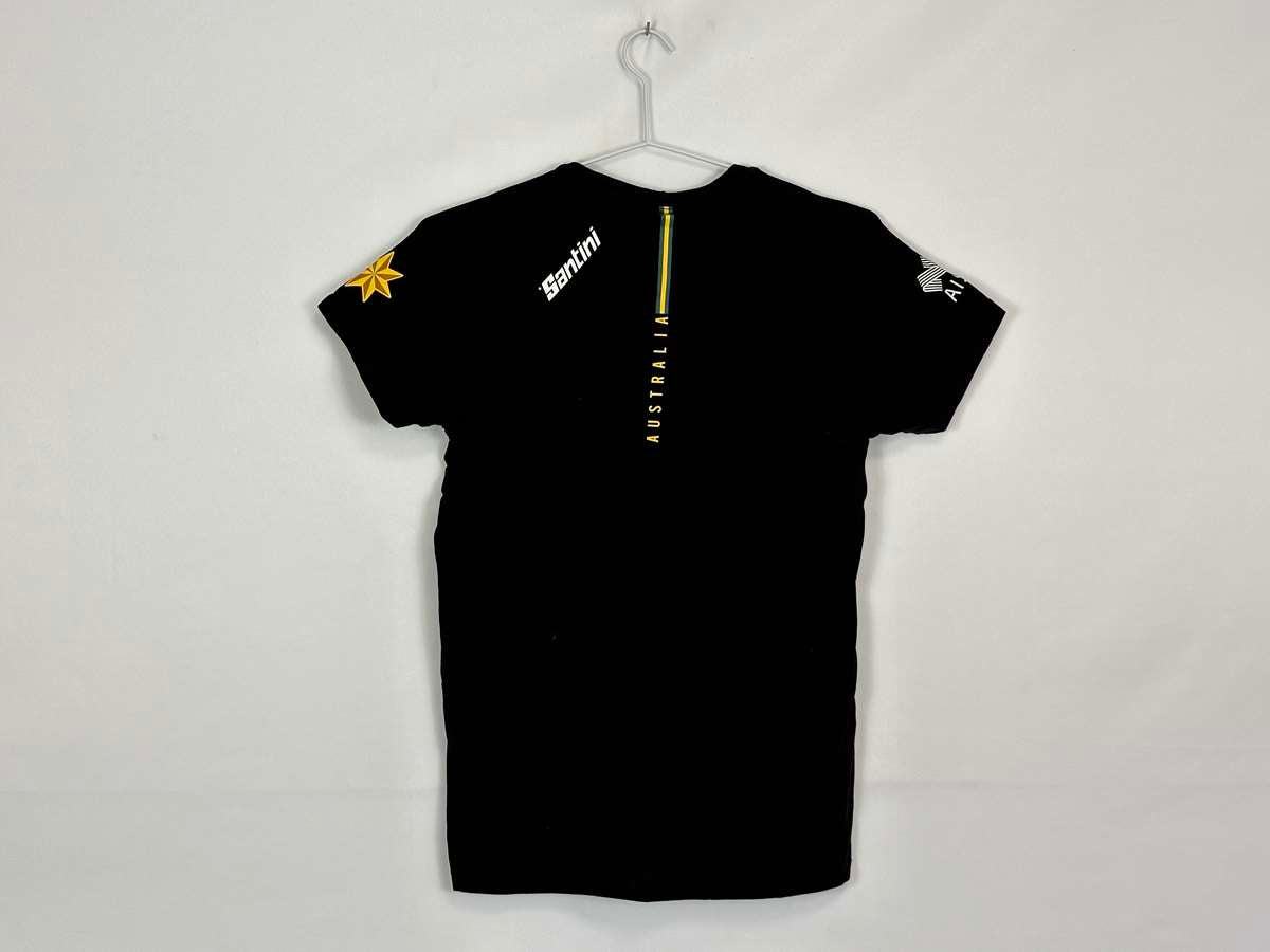 Santini Cycling Australia Short Sleeve Black Female Casual T-Shirt