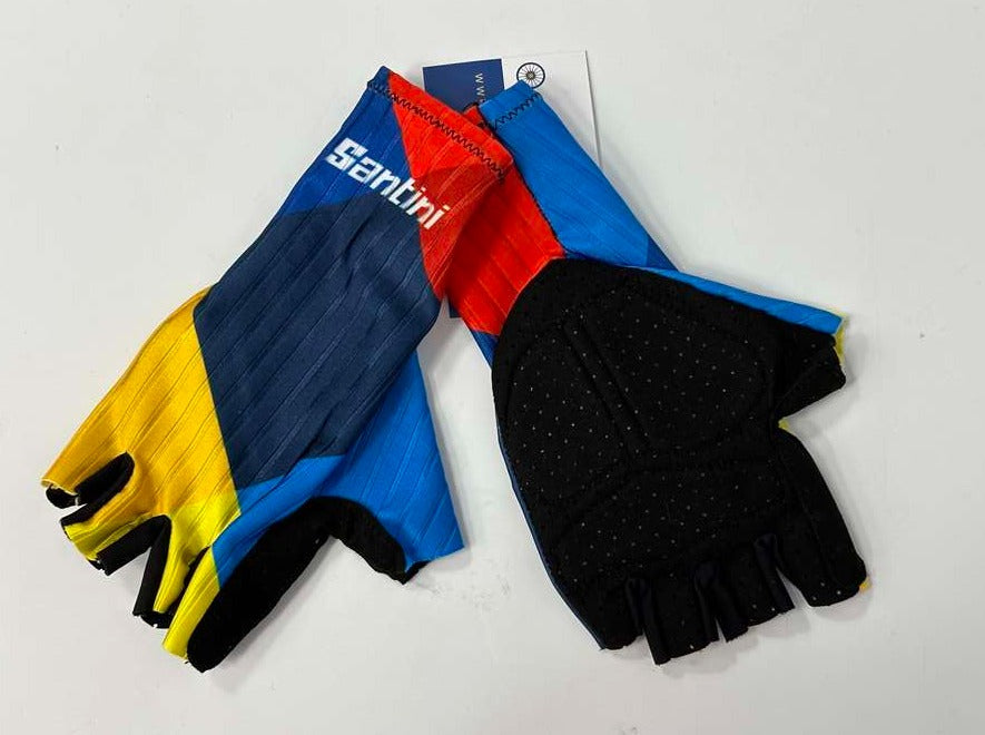 Santini Trek Lidl  Blue Female Aero Racing Gloves
