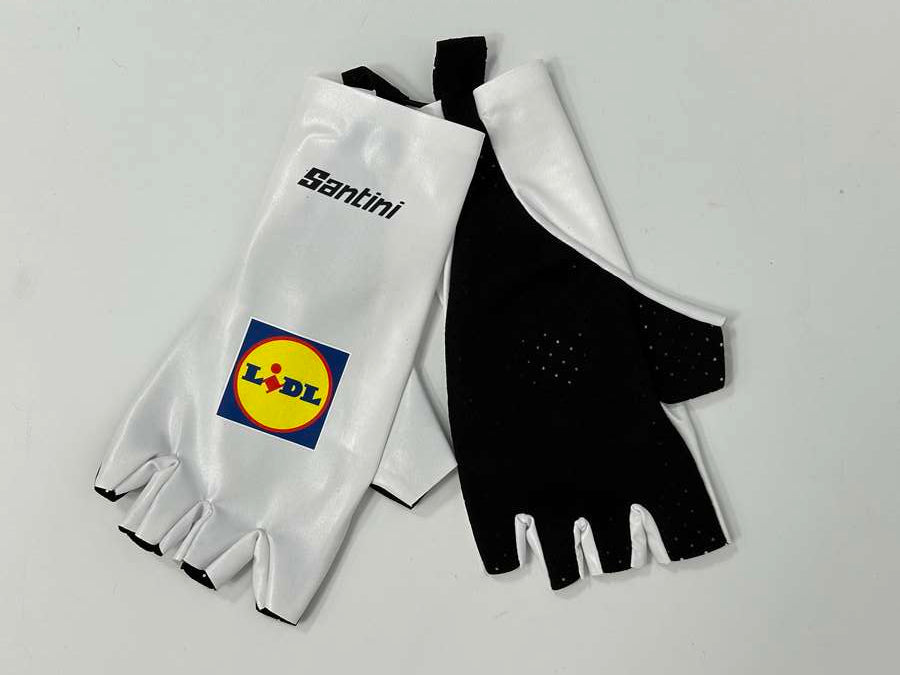 Santini Trek Lidl  White Female TT Gloves