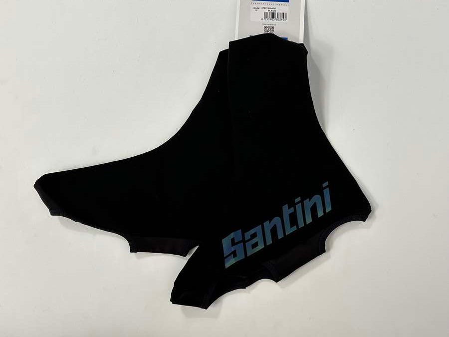 Santini   Black Female Ultralight Wind and Rain Resistant Shoe Covers