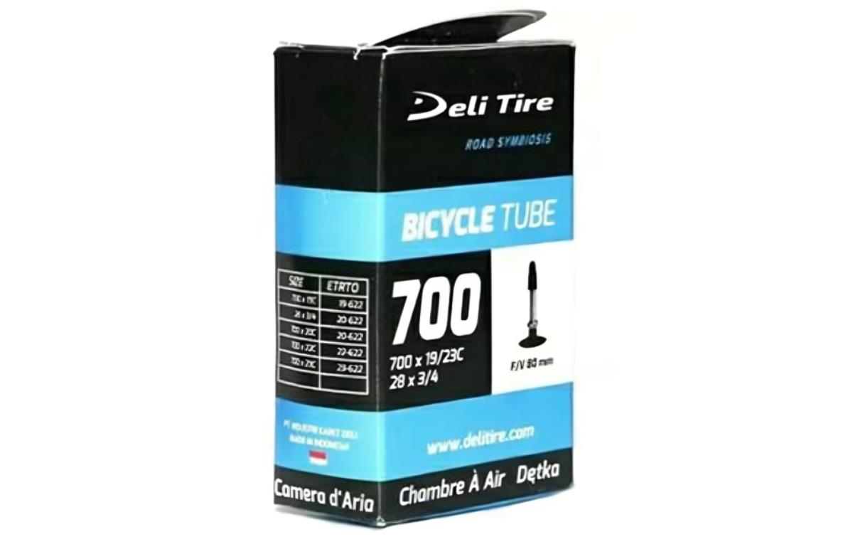 Deli Tire   Black  700x19/23C FV 80mm Bicycle Tube