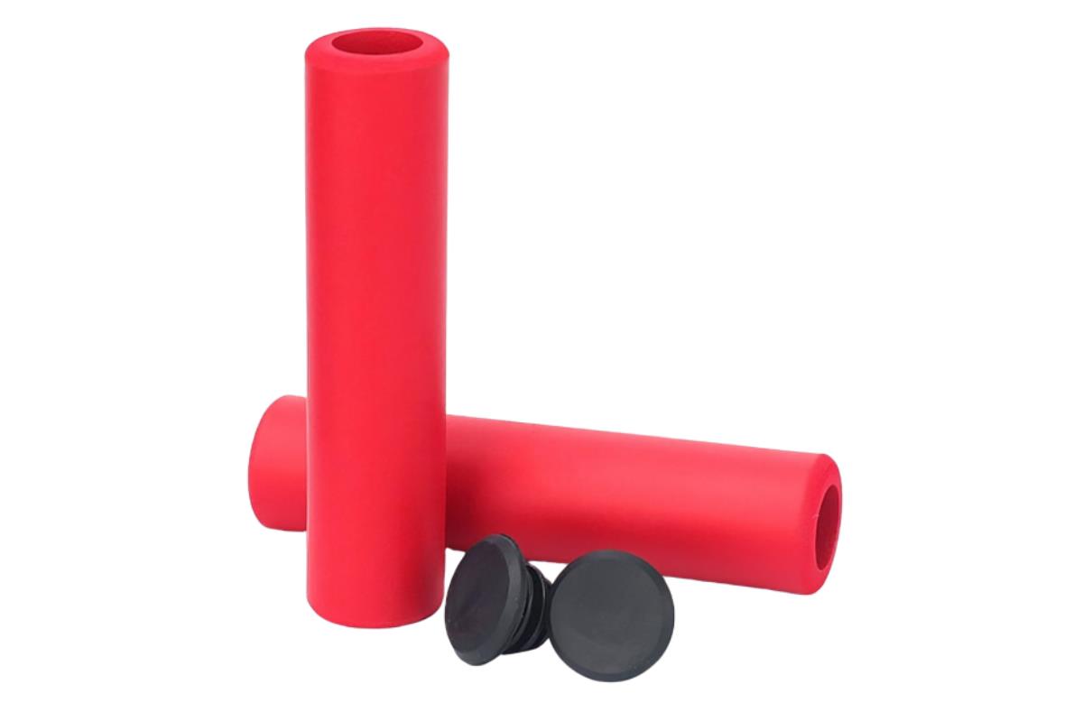 Silc-One   Red Unisex Pure Silicon Foam Mold Handlebar Grips