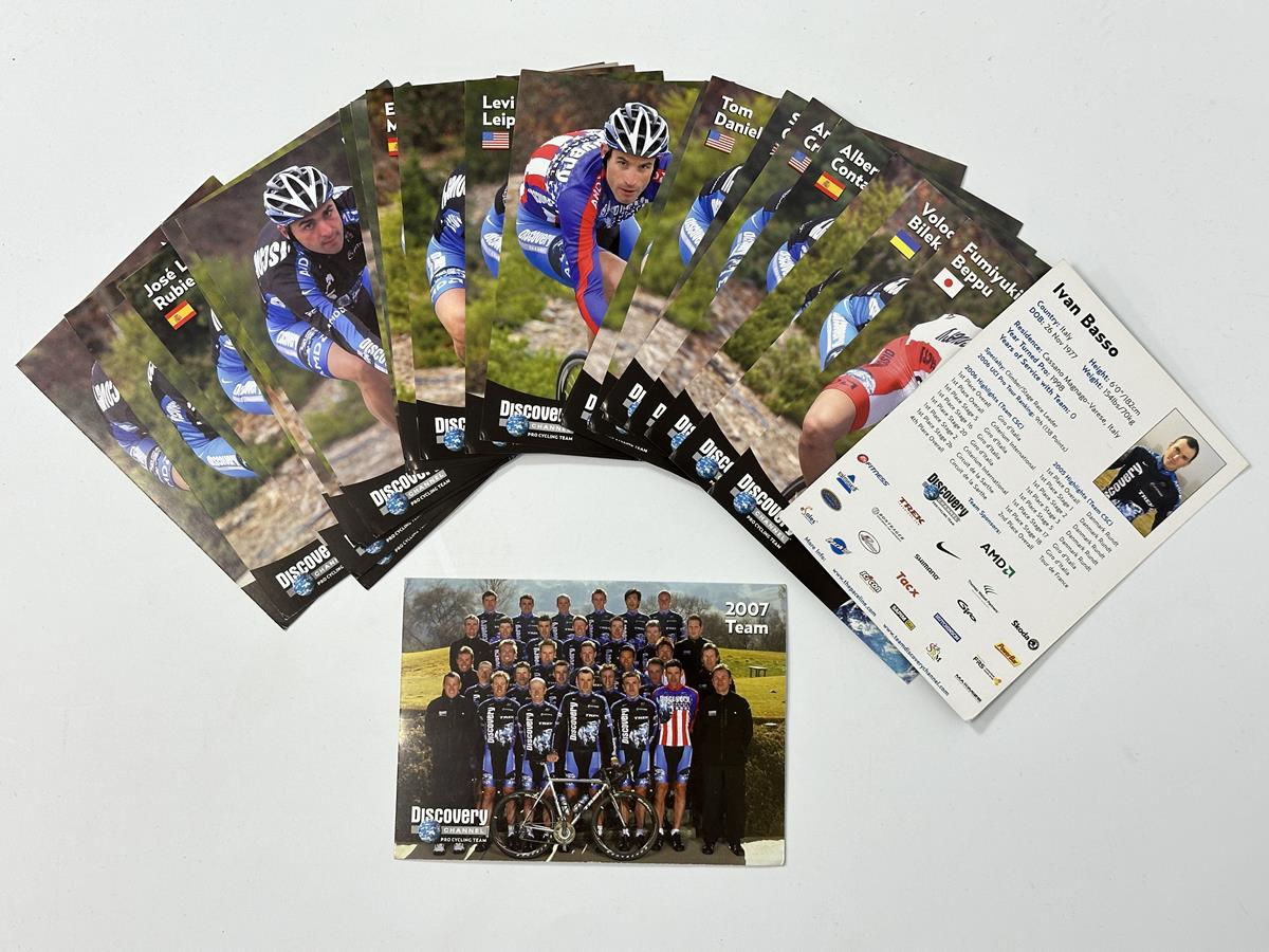 Tarjetas de ciclista coleccionables del equipo ciclista profesional Discovery Channel 2007