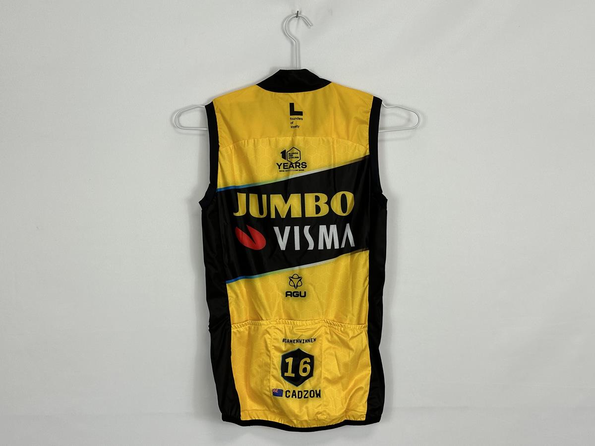 AGU Jumbo Visma Sleeveless Black/Yellow female Premium Wind Vest