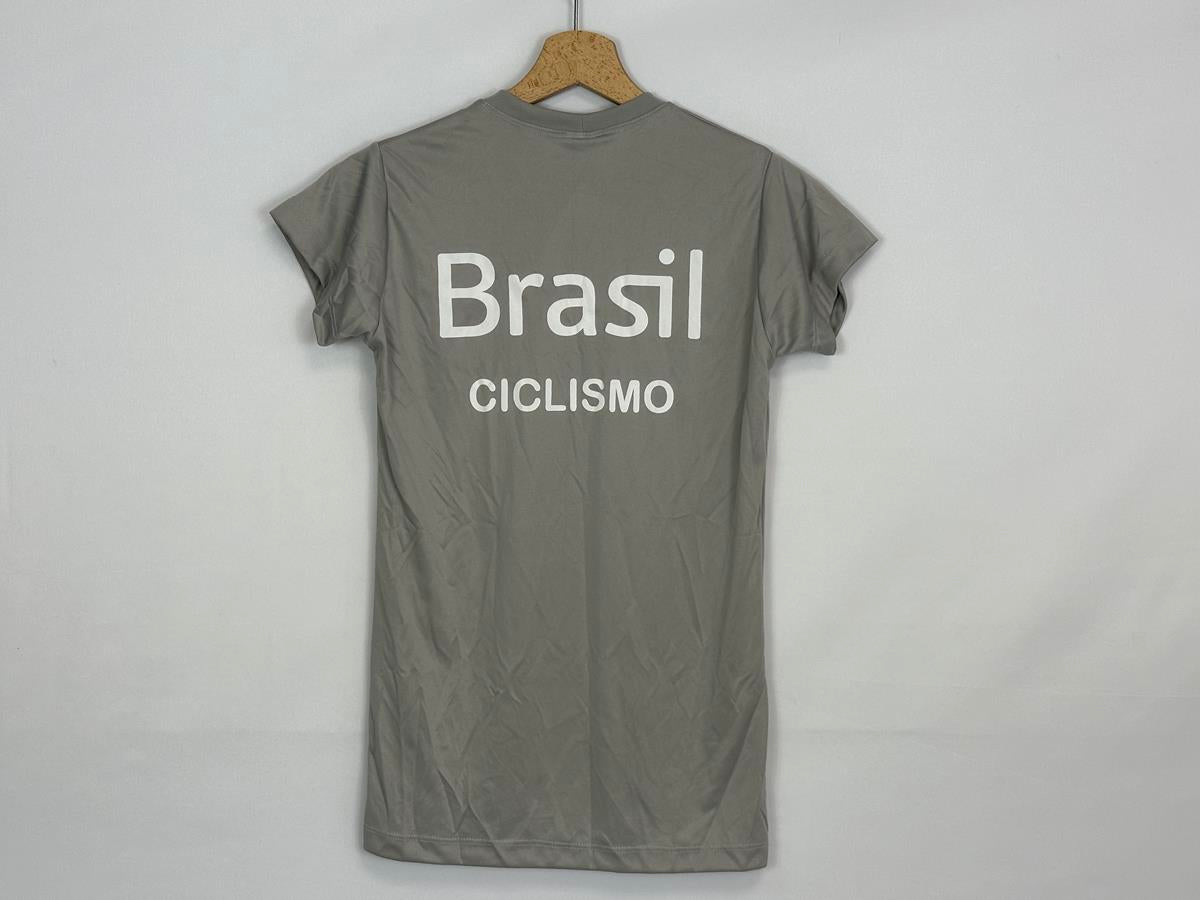 Cycling Brazil - Grey Brazil T-Shirt by Sal de Terra