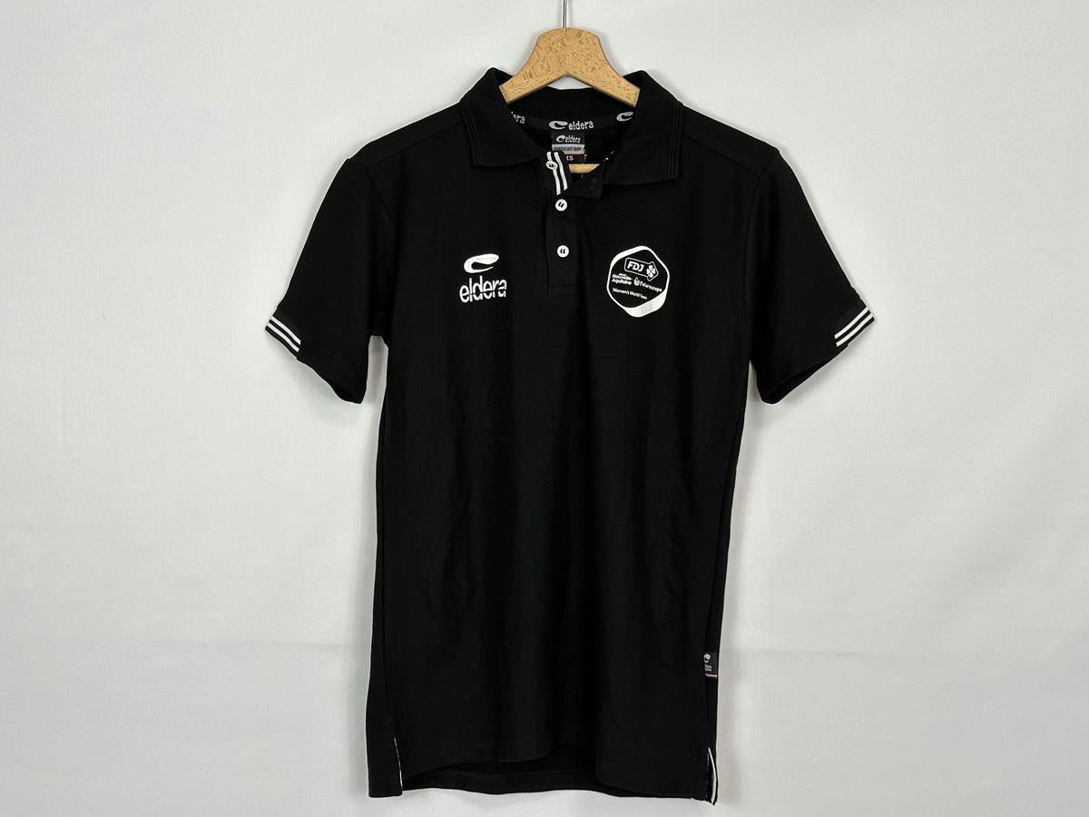 FDJ Cycling - Black Polo Shirt by Eldera