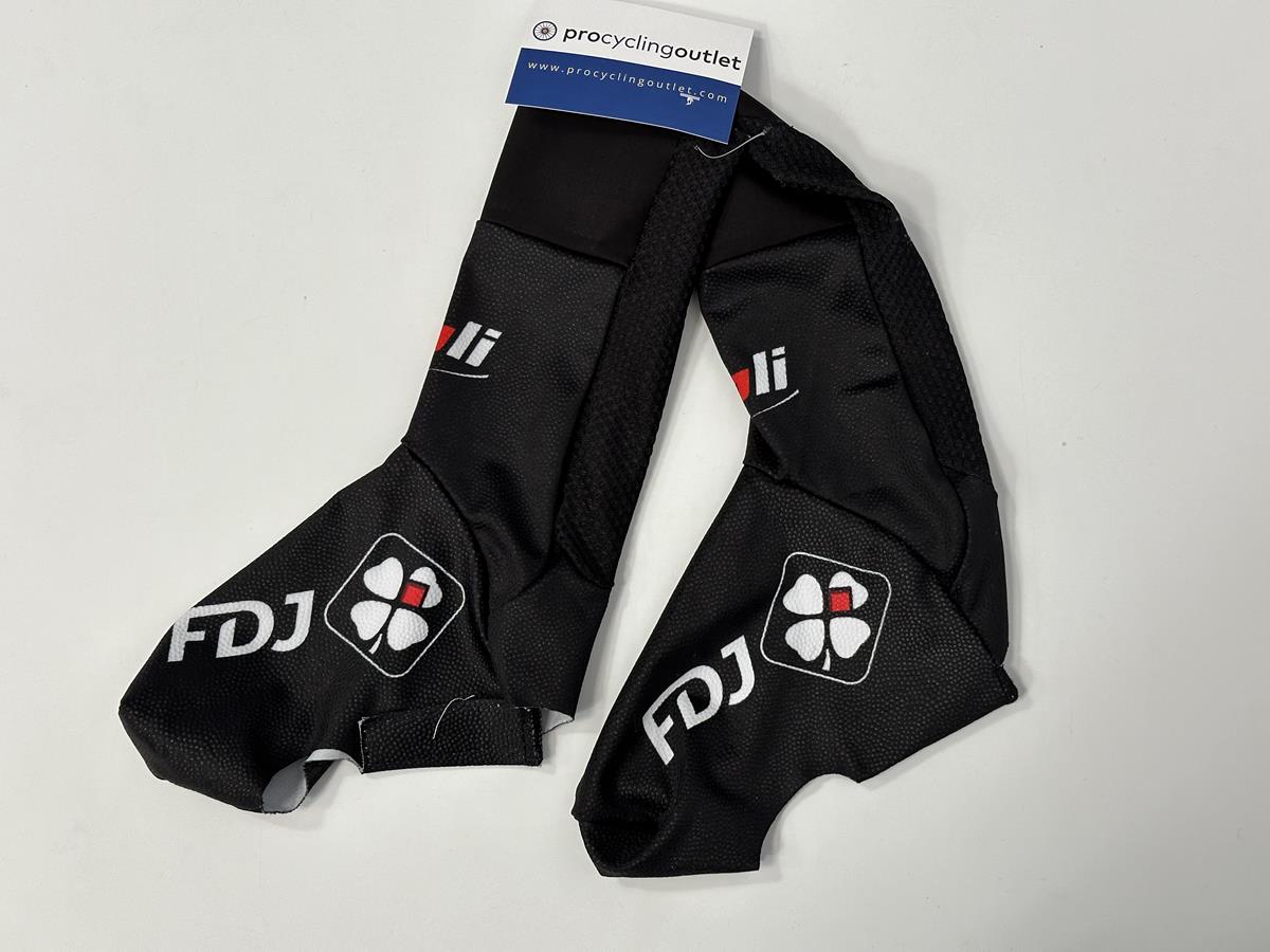 Poli FDJ Black Unisex Aero Shoe Covers