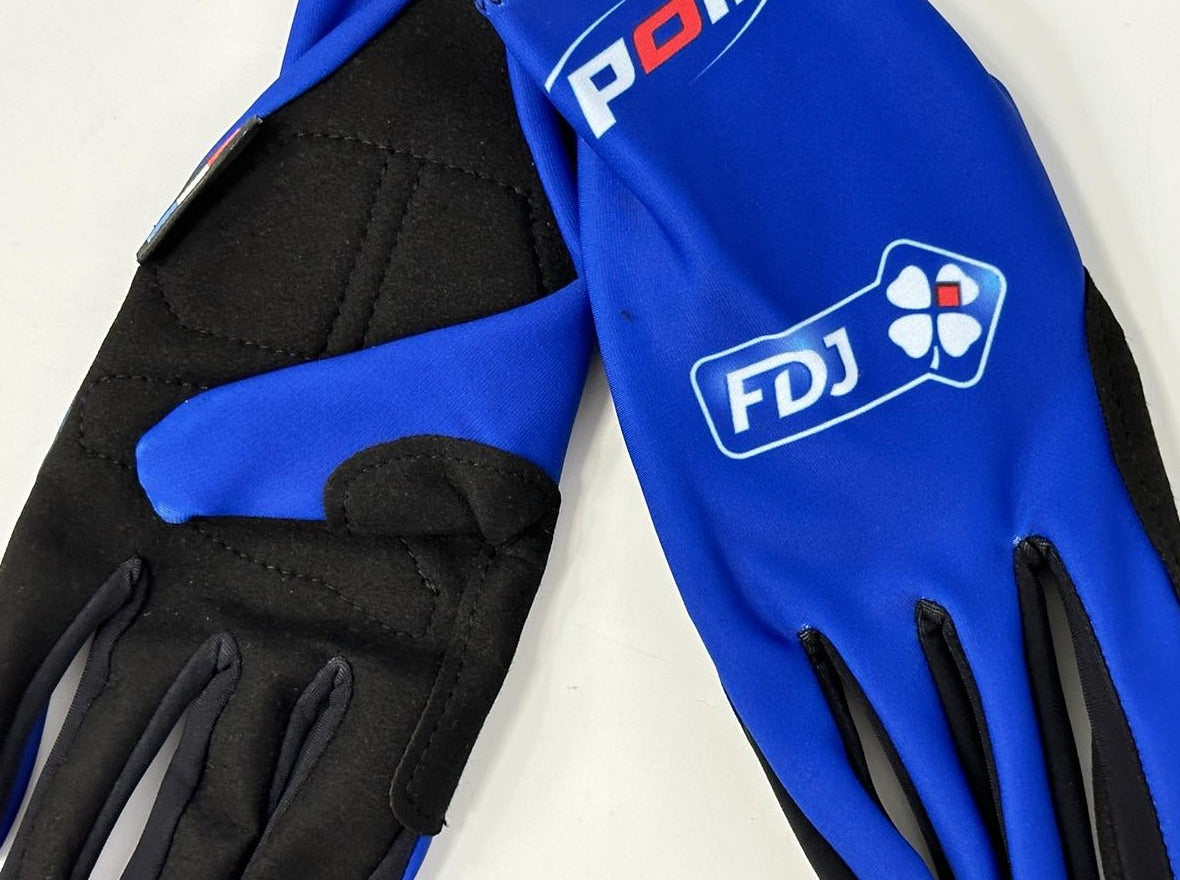 Poli FDJ Blue Unisex Thermal MTB Gloves