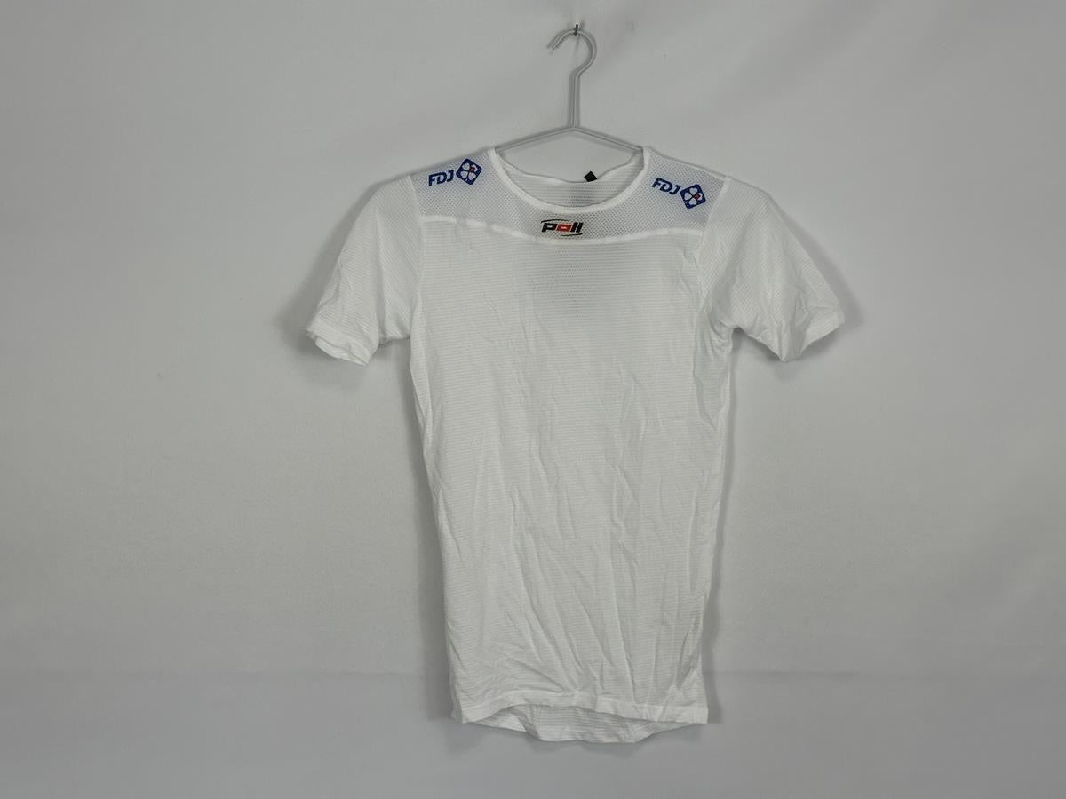 Poli FDJ Camiseta interior de verano unisex de manga corta blanca