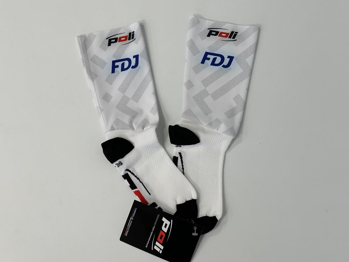 Poli FDJ White Unisex Aero Socks
