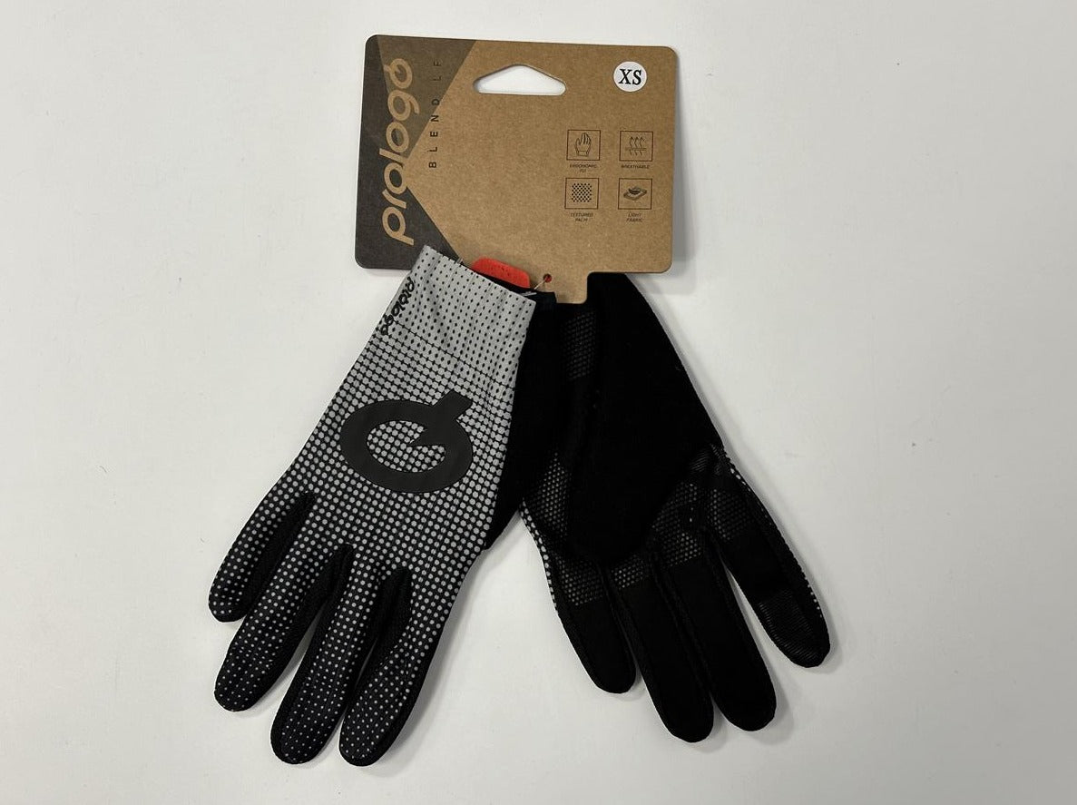Prologo Black unisex Blend Long Finger Gloves