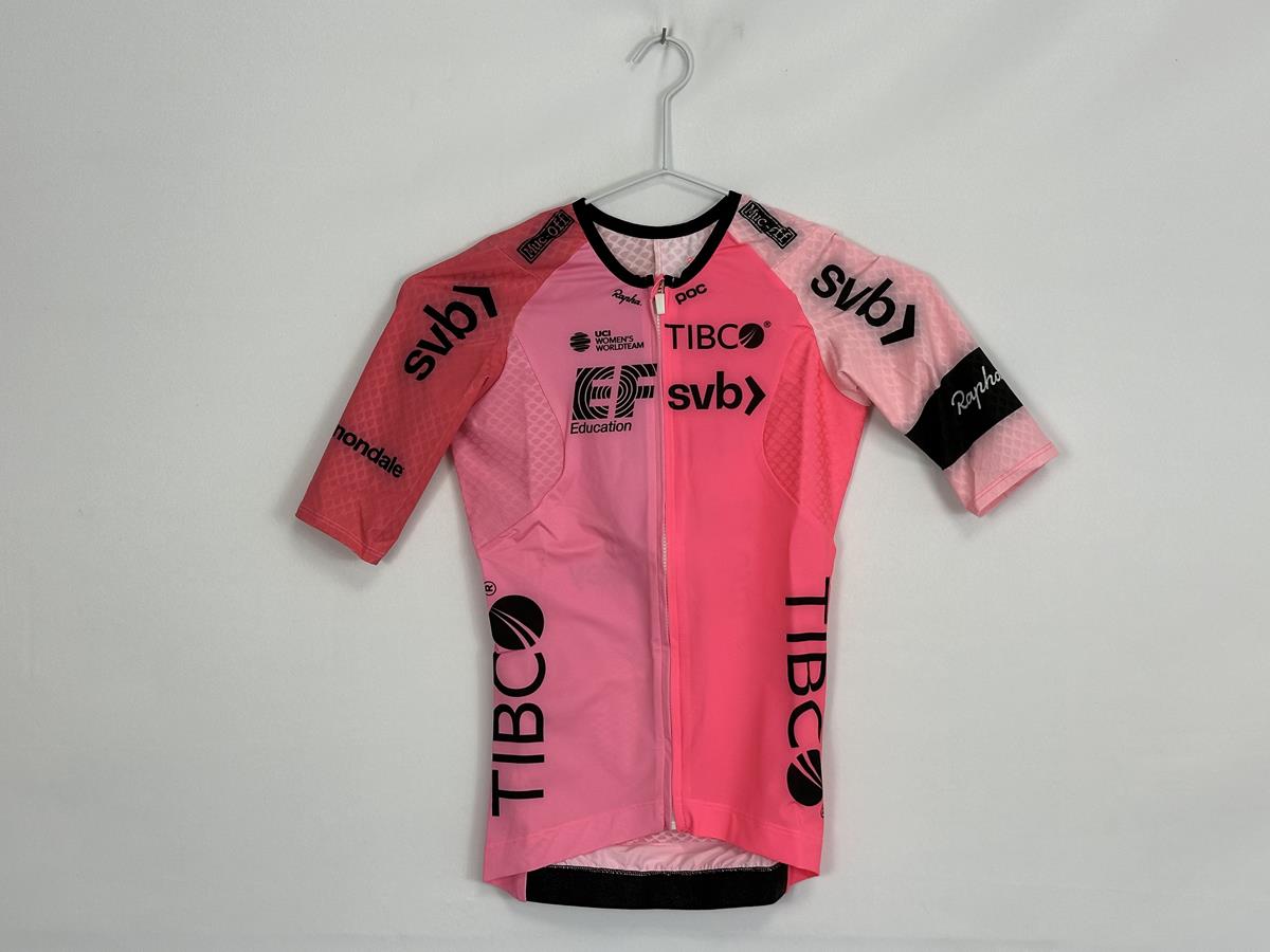 Rapha Education First Short Sleeve Pink female 2023 Pro Team Aero Jersey