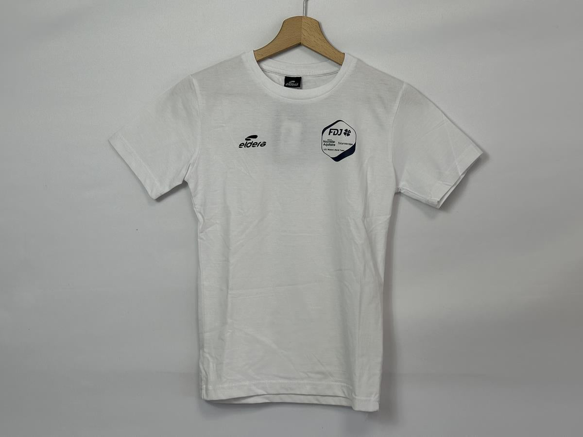 Team FDJ - Camiseta branca casual da Eldera
