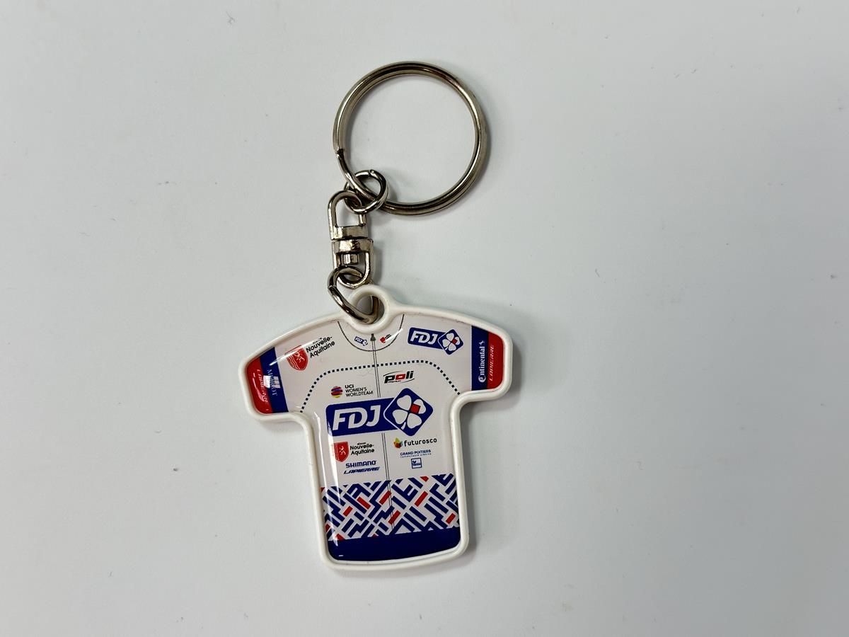 Team FDJ - White and Blue Jersey keyring