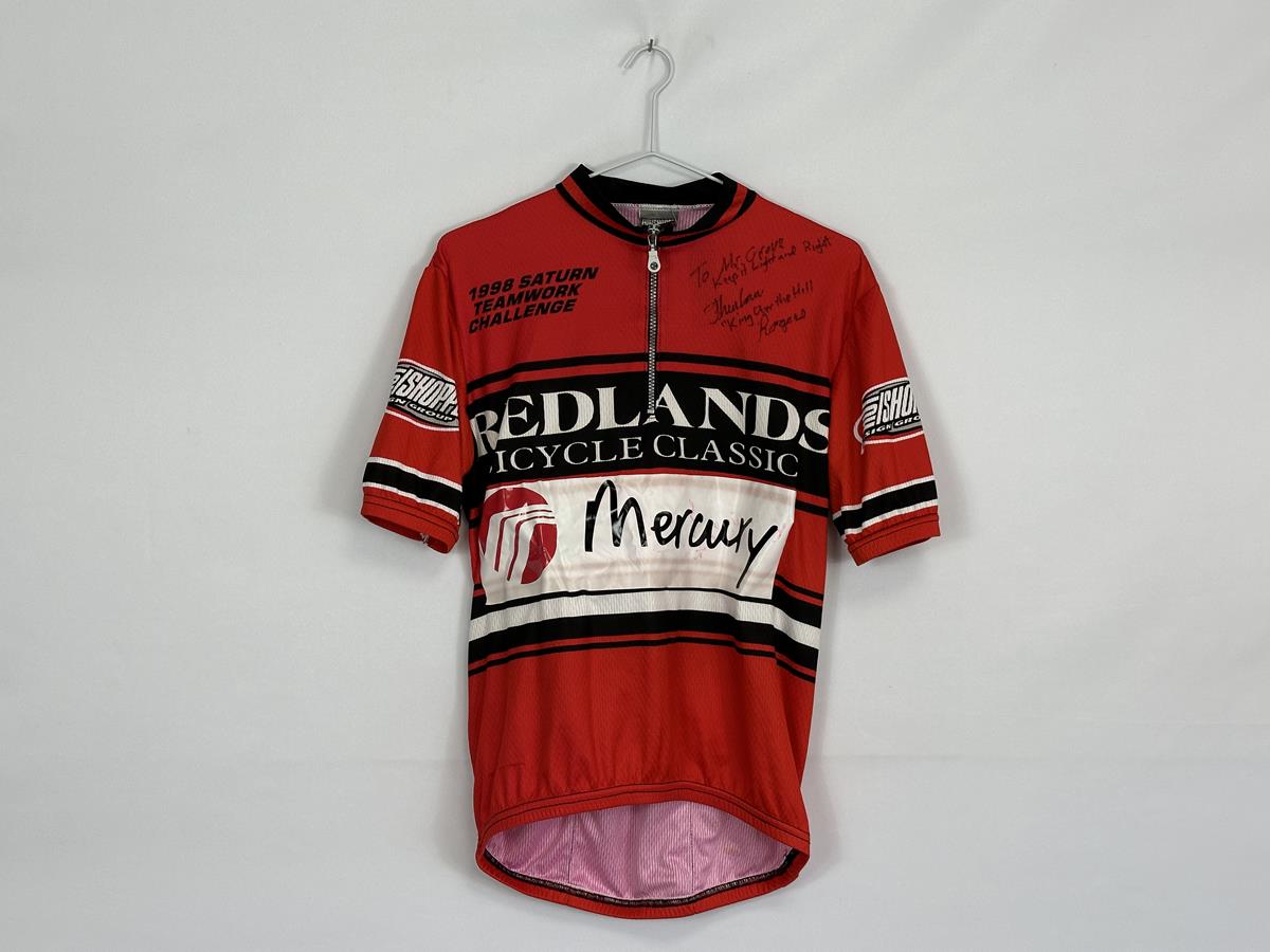 Thurlow Rogers Redlands Bicycle Classic Red Climber's Jersey