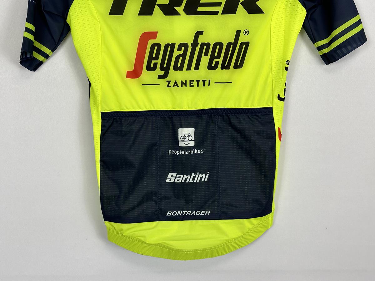 Camisa Trek Segafredo - S/S feminina de alta visibilidade Eco Race da Santini