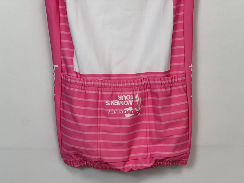Camiseta femenina de puntos de atención del cáncer de mama del Tour de Gran Bretaña de le col