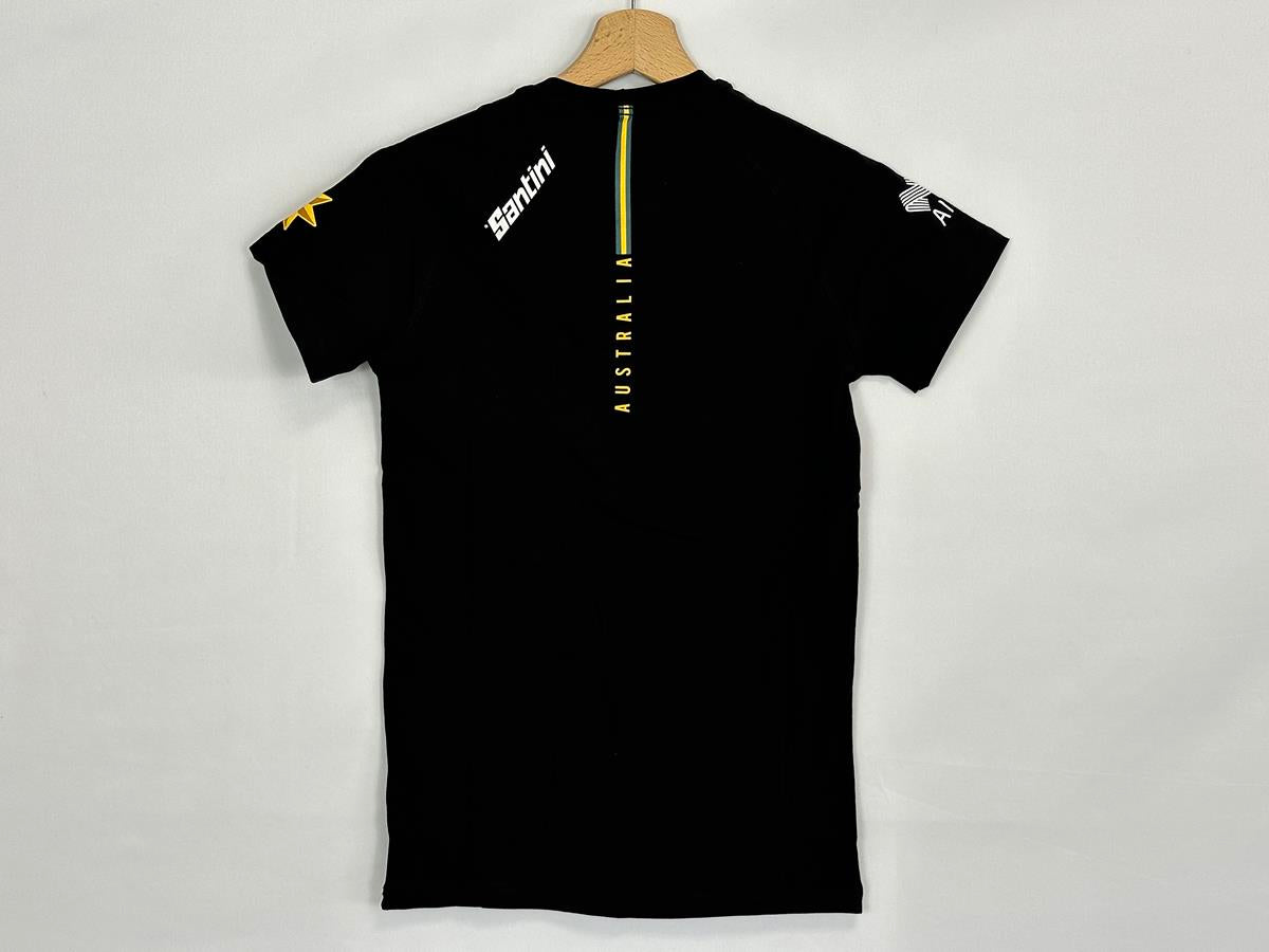 Australisches Nationalteam - Schwarzes Team-T-Shirt von Santini