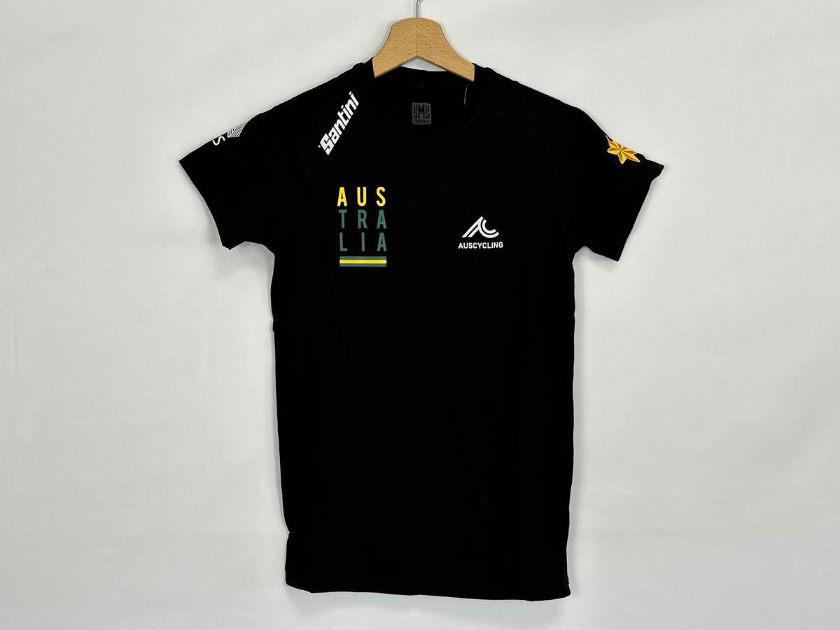 Australisches Nationalteam - Schwarzes Team-T-Shirt von Santini