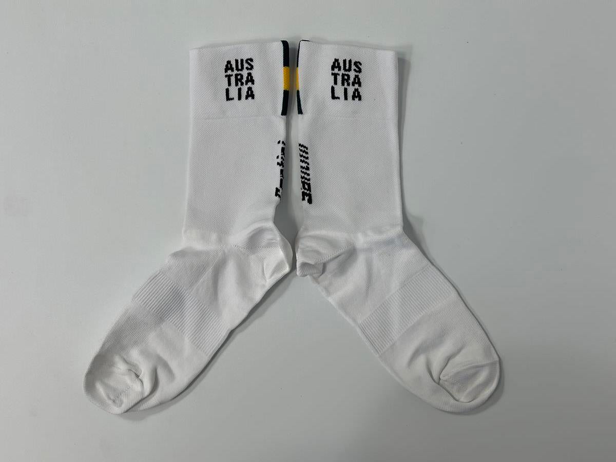 Equipo nacional australiano - Calcetines blancos con bandera australiana de Santini