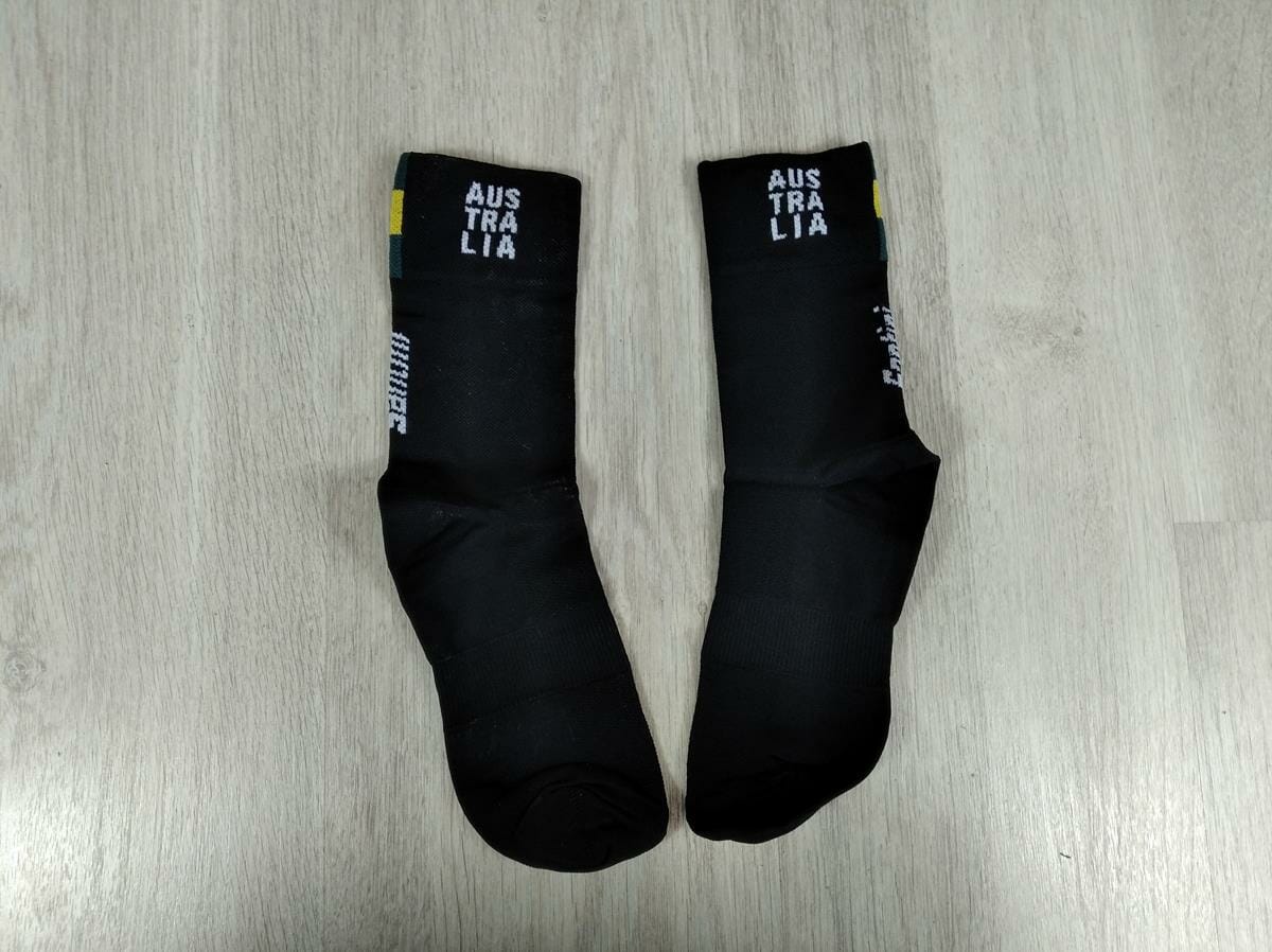Australian Cycling Team - Schwarze Socken mit Logo von Santini
