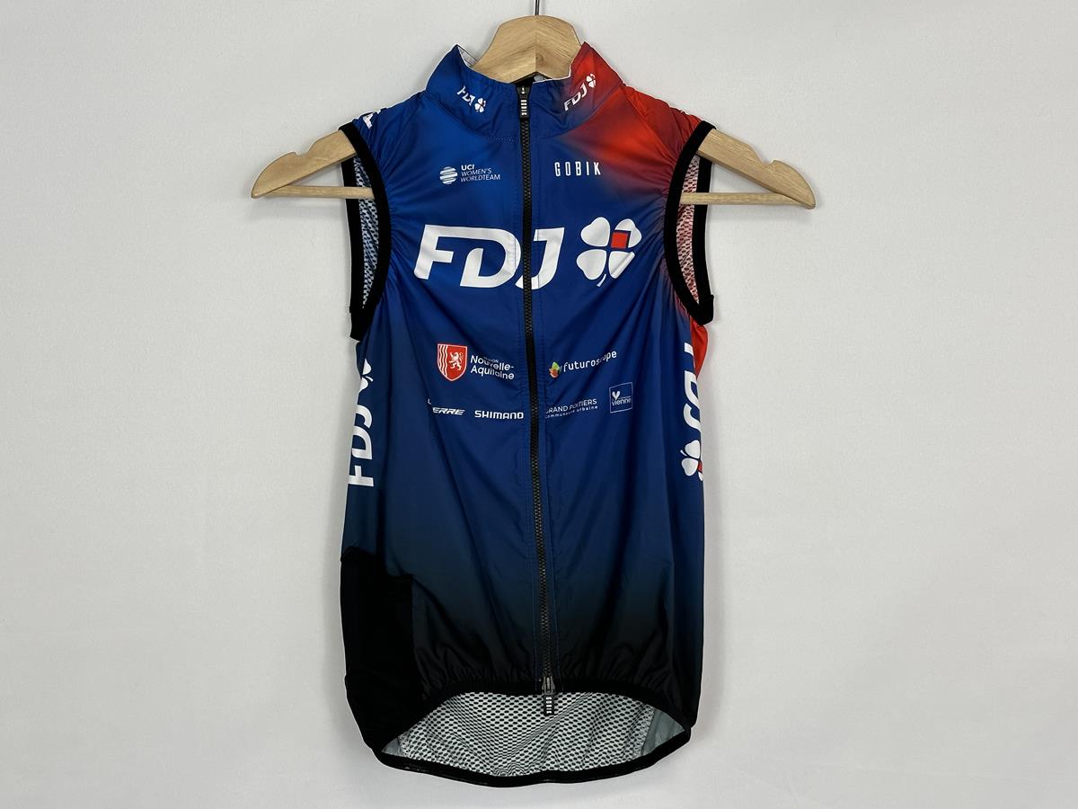 FDJ Cycling - Bolsos de colete de malha femininos Plus WT da Gobik