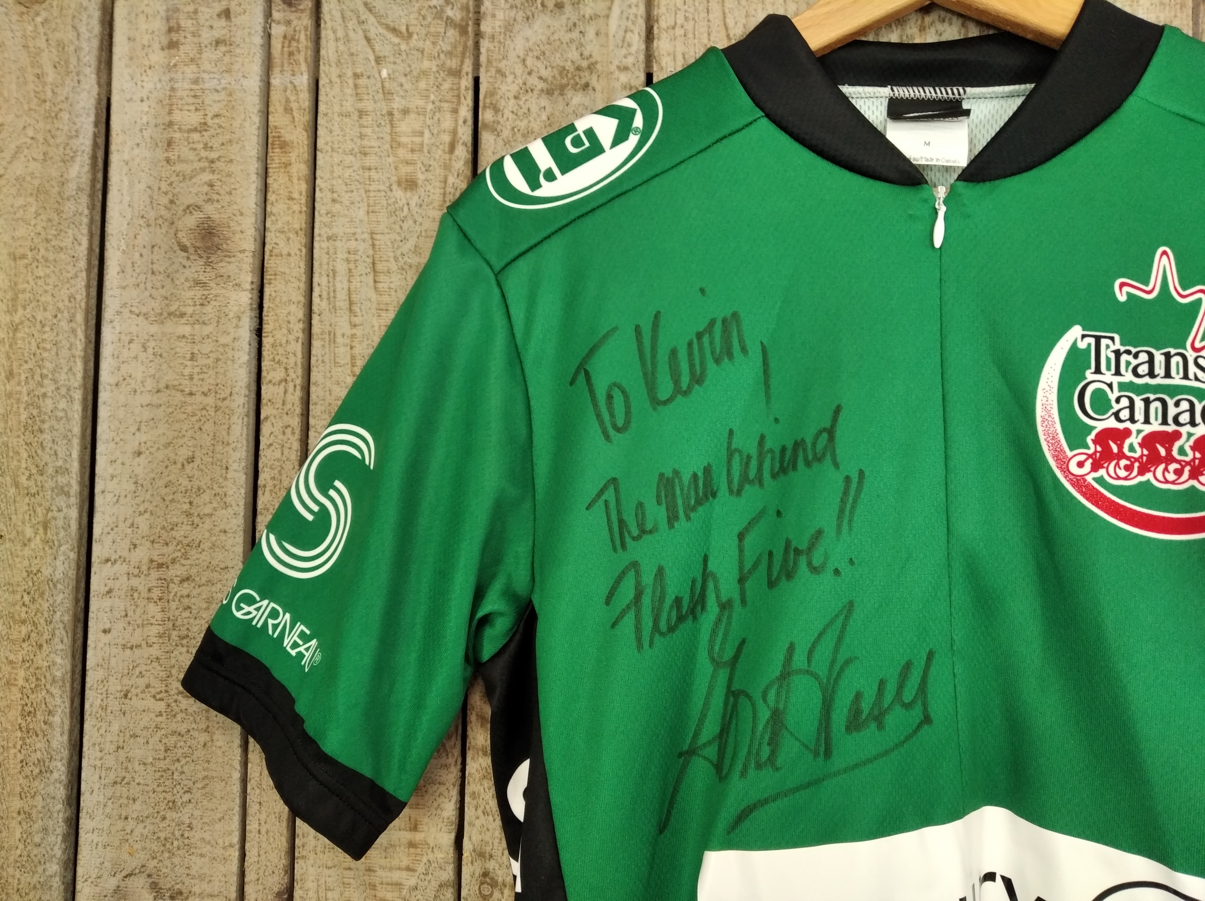 Gord Fraser Signed 1999 Tour Trans Canada Point Classification Jersey by Louis Garneau