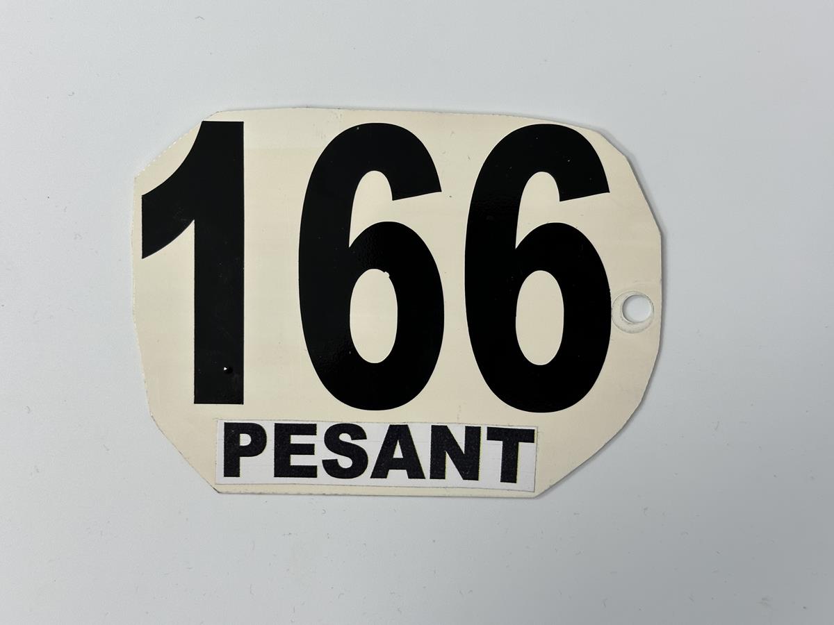 Pesant Bike Race Number