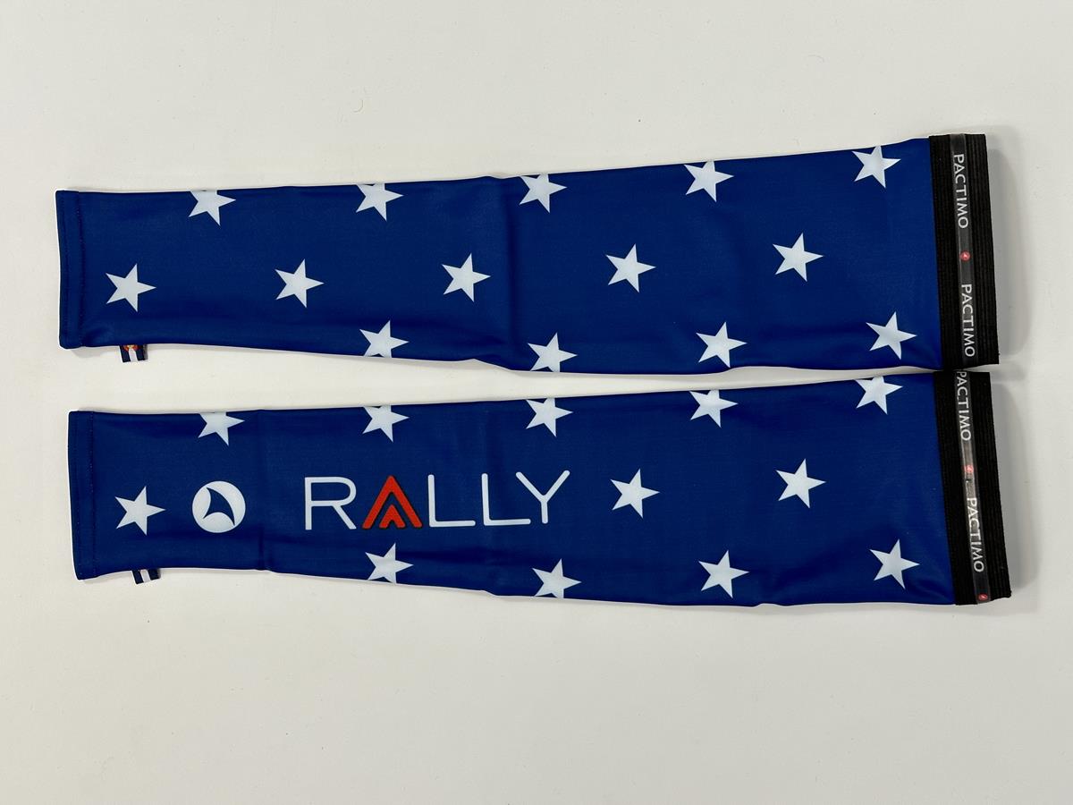 Equipo de ciclismo de rally - Calentadores de brazo personalizados de campeón nacional estadounidense de Pactimo