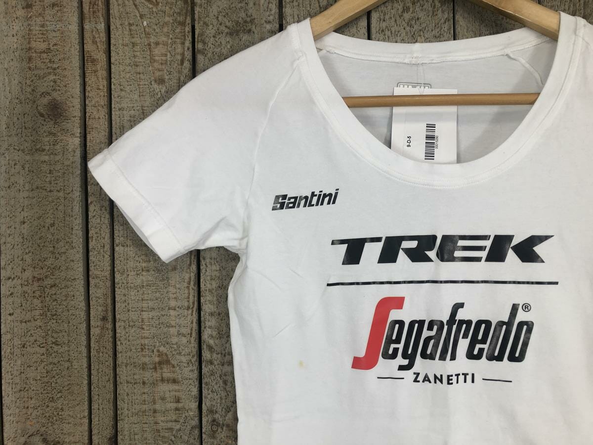 T-shirt blanc pour femmes Trek Segafredo de Santini